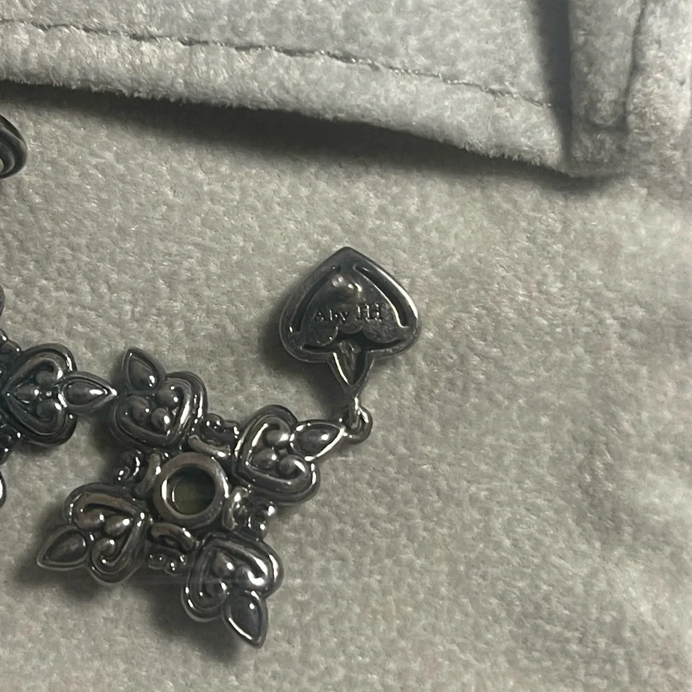 Angela by John Hardy: Silver, Gold and Turquoise Heart Earrings - Picture 3 of 3